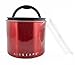 Planetary Design Airscape Stainless Steel Coffee Canister | Food Storage Container | Patented Airtight Lid | Push Out Excess Air Preserve Food Freshness (Small, Candy Apple Red)