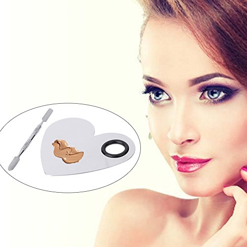 Jocestyle Cosmetic Palette Polish Holder Paint Palette Stainless Steel Mixing Mini Palette Manicure Makeup Tool (Style D)