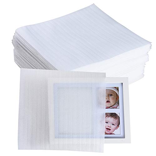 70 Pack Foam Wrap Cushion Pouches(12"x 12", 30 Pack & 7.5"x 12", 40 Pack)- 0.75mmThickness, Extra 5 Pack Fragile Stickers(60 pcs) - Protect Dishes, Glasses, Porcelain & Fragile Items by ZMYBCPACK