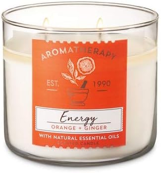 Bath and Body Works 3-wick Limited Edition Candle AROMATHERAPY COLLECTION (Energy - Orange Ginger): Home & Kitchen