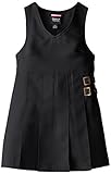 French Toast Little Girls' Double Buckle Tab Jumper, Black, 5