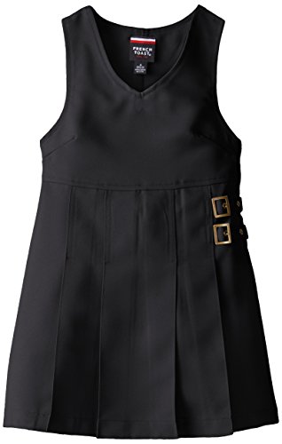 French Toast Little Girls' Double Buckle Tab Jumper, Black, 5