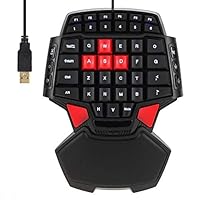 Wgxyihai Adjustable Gaming Keyboard Colorful T9 One-Handed Wired Gaming Keyboard Mini-Keyboard Ergonomic Game Keypad