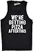 Mens were Getting Pizza After This Funny Workout Sleeveless Gym Fitness Tank Top