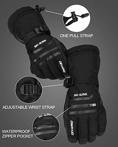 Cevapro -40℉ Waterproof Ski Gloves, Winter Gloves Men Women for Snowboarding - Thumbnail 4