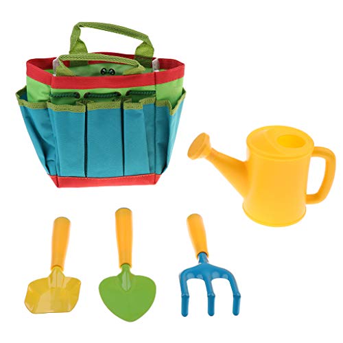 Fenteer 5pcs Garden Tool Set Childrens Watering Can Pretend Play Imagination Outdoor