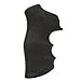 Hogue OverMolded Rubber Monogrip with Finger Grooves for Ruger GP100/Super Redhawk, Black - 80000