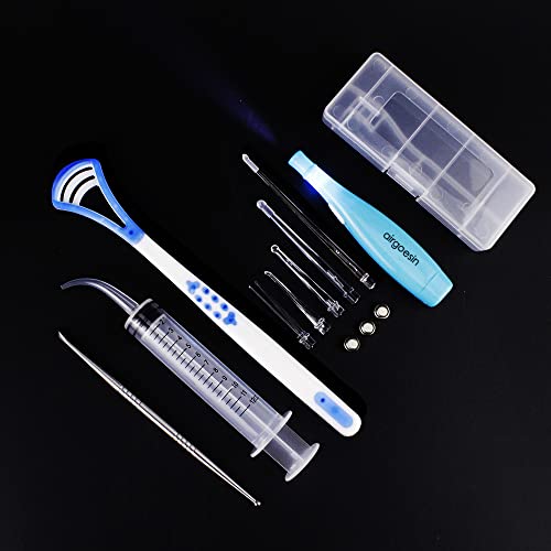 Airgoesin Professional Tonsil Stone Remover Tool LED Light (Blue