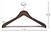 JS HANGER Wooden Suit Hangers, 3 Pack Extra-Wide Shoulder Wood Coat Hangers with Non Slip Pant Bar, Extra Smooth and Splinter Free Retro Finish