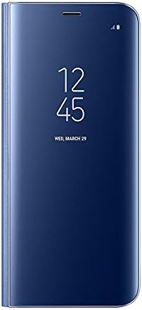 Case for Samsung Galaxy S9 Slim Removable Stand Protection S-View Mirror flip Cover (Royal Blue, Galaxy S9)