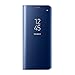 Samsung Galaxy S8/S8 Plus Slim Purse Bag, Multi-Function Removable Magnetic Clamshell Translucent Clear Smart Mirror Sleep Stand Protection S8+ S-View flip Cover Black (Royal Blue, Galaxy S8)