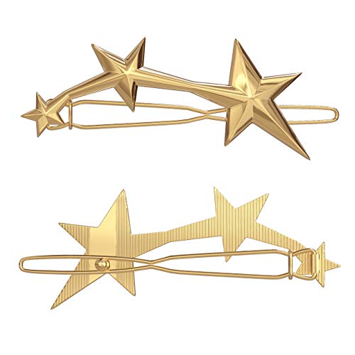 image for AFSTEE 12pcs Geometric Hair Clips Minimalist Dainty Gold Silver Hollow