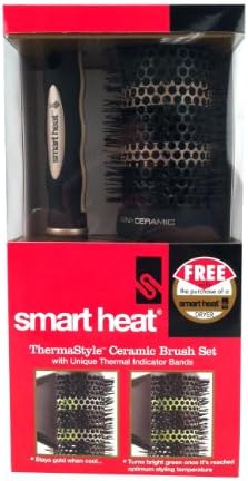 Smart Heat Thermatyle Anti-Static Ceramic Ion Hair Styling Brush Set With Thermal Indicators Ionic Salon Brushes CBSMHT2 &amp; CBSMHT4