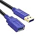 USB 3.0 Extension Cable 12Ft, USB 3.0 Extender Cord Type A Male to A Female for Oculus VR, Playstation, Xbox, USB Flash Drive, Card Reader, Hard Drive,Keyboard, Printer, Scanner, Camera and More