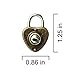 GTANG- 12Pcs Vintage Mini Heart Shaped Padlocks ，Heart Lock, Antique Brass (with 24 Mini Keys)