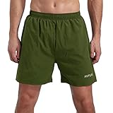 Hifunk Men’s 5″ Workout Running Quick Dry Shorts Lightweight Gym Fitness Short Liner Zipper Pockets