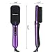 Kirecoo Hair Straightener Brush Ceramic Heating Digital Hair Straightening Brush Adjustable Temperature (Purple)