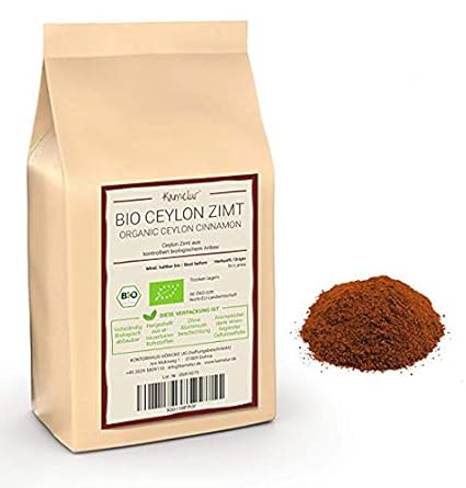 1kg Bio Ceylon Zimt Pulver Aromatisches Ceylon Zimtpulver Cumarin Gehalt Max 0 01 Ohne Zusatze In Biologisch Abbaubarer Verpackung Amazon De Lebensmittel Getranke