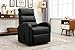 Divano Roma Furniture REC17-PU Recliner, Black