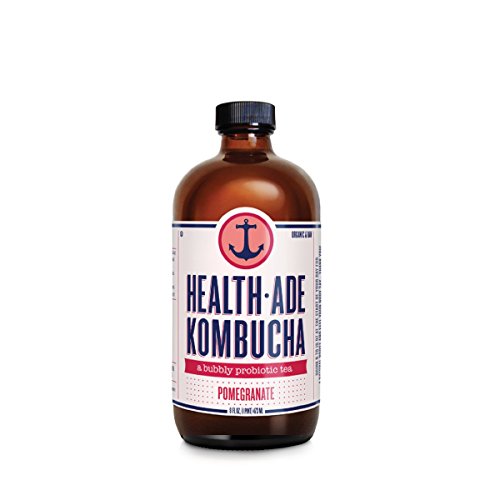 Health-Ade Kombucha, Organic Pomegranate, a Bubbly Probiotic Tea 8oz (12-pack)