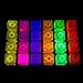 Fun Central G707 24 Pieces, Assorted Glow in the Dark Ice Cubes, Glow in the Dark Ice Cubes for Drinks, Glowing Ice Cubes, Light Up Ice Cubes