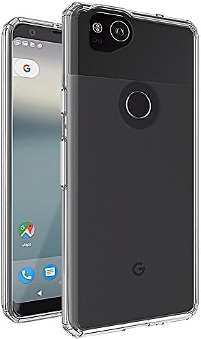 Czar Google Pixel 2 Glazed Cushion Hard Clear Back Soft TPU Edge Case for Google Pixel 2 [Thin Fit] by:- Kolostahl