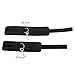 Bed Restraints Kit Under Bed Bondage Eye Mask Blindfolds Soft Wrist and Ankle Handcuffs with Restraint Straps Rope for Couples Sex（Black）