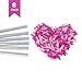 BATTIFE It's a Girl, 6Pack Gender Reveal Confetti Sticks, Tissue Paper Confetti Flick Flutter Wands for Baby Girl Shower, Wedding, Birthday Party Supplies Decoration, Shoot Poppers, 14inch Pink