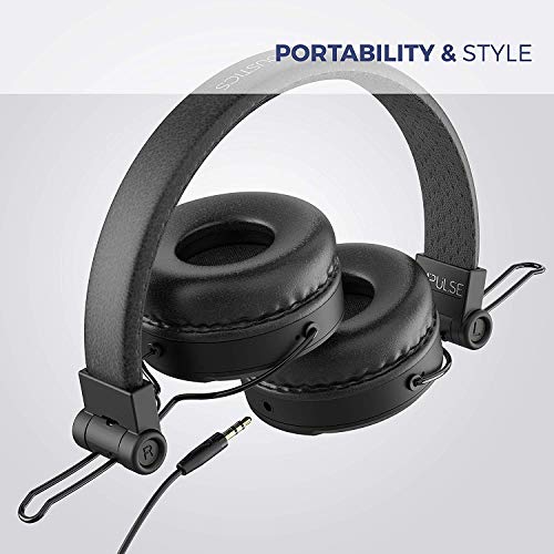 MuveAcoustics Impulse Wired OnEar Headphones, High Performing Audio & Rich Bass Compact Over