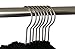 Jeronic Ultra Thin Non-Slip Velvet Clothes Hanger, Pack of 50, Black