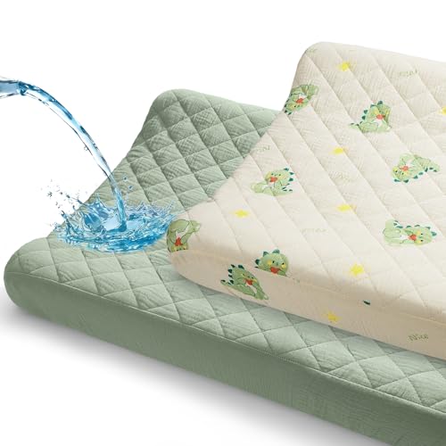 Unicorn Castle Waterproof Changing Pad Cover Muslin Changing Table Pad Cover 2 Pack Quilting for 32