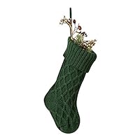XINdream Knit Christmas Stocking, 1PCS 15inch Xmas Socks Fireplace Hanging Decoration, Rustic Candy Gift Bag for Family Holiday
