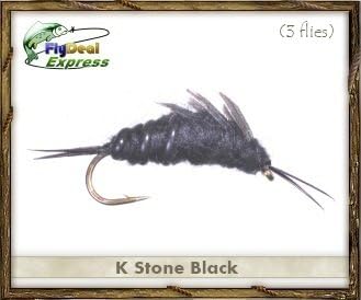 Fly Fishing Flies - K STONE BLACK - Nymph (3-pack)