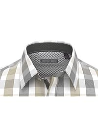 Geoffrey Beene Camisa de manga corta con botones para hombre, grande y alto, fácil de cuidar