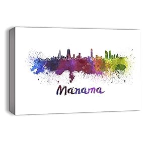 Canvas Wall Art Watercolor Abstract Ink Splash Painting Artwork for Home Prints Framed - 12x18 inches