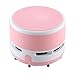 Ogrmar Portable Cordless Mini Desktop Vacuum Desk Dust Cleaner/Dust Sweeper for Home Office Keyboard (Pink)