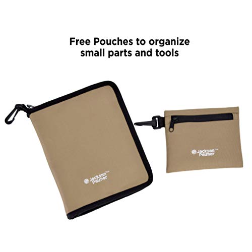 Jackson Palmer Medium 9" Tool Tote Carrier, 27 Pockets (Electrical and Maintenance Tool Bag)