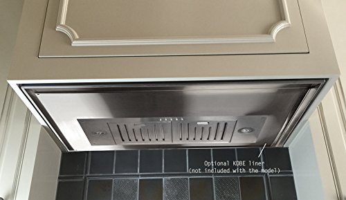 KOBE INX2730SQB-700-2 Brillia 30-inch Built-in/ Insert Range Hood, 3-Speed, 750 CFM, LED Lights, Baffle Filters - Thumbnail 5
