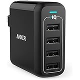 Anker 40W 4-Port USB Wall Charger, PowerPort 4 for iPhone 7 / 6s / Plus, iPad Pro / Air 2 / mini, Galaxy S7 / S6 / Edge / Plus, Note 5 / 4, LG, Nexus, HTC and More