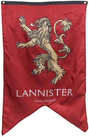 Game of Thrones House Sigil Tournament Banner GOT Flag Poster Wall Decals Decoration (12" x 19.7") (House Lannister)