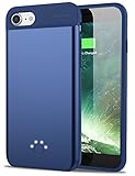 iPhone 6 6s 7 Battery Case,Smaiphone Ultra Thin Extended Rechargeable Charger Case for iPhone 6 / iPhone 6s / iPhone 7 with 3000mAh Capacity with soft silicone (Blue)