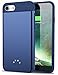 iPhone 6 6s 7 Battery Case,Smaiphone Ultra Thin Extended Rechargeable Charger Case for iPhone 6 / iPhone 6s / iPhone 7 with 3000mAh Capacity with soft silicone (Blue)