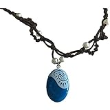 Moana Necklace for Kids Girls Women Blue Pendant Handmade Weave Rope Chain