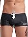 WUAMBO Men's Solid Swimming Shorts Fashion Swimwear, #1 Black, US L/Asia XXL(Waist:35