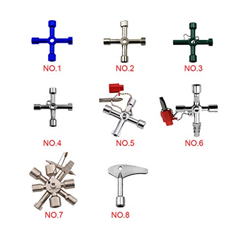 Topker Multifunction 4/10 Ways Universal Triangular Wrench Key Plumber Keys Electric Meter Cabinets Bleed Radiators - Thumbnail 6