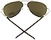 Kenneth Cole Reaction Half Rimless Aviator Sunglasses, Gold/Brown