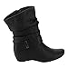 DE BLOSSOM COLLECTION GE94 Women Straps Deco Mid-Calf Slouch Boot One Size Small