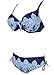 Kiddom Plus Size Bikini Set Large Bust Floral Printings 2 Piece Bathing Suit Cup C-F