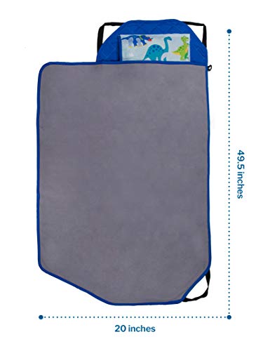 image for Wildkin All-in-One Modern Nap Mat with Pillow for Toddler Boys and Gir