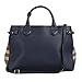 Tote Bag Handbag Authentic Burberry Medium Banner in Leather and House Check INK BLUE Item 39830391